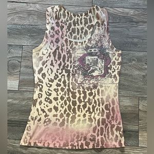 Cheetah print graphic cami